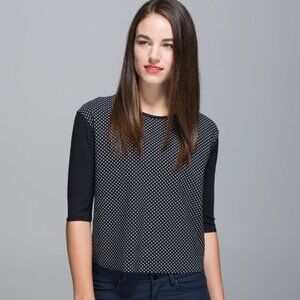 Lululemon Out Of This World Tee Biggy Dot Printed Black Ghost - Size M